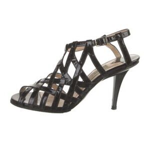 Jimmy Choo Heeled Sandals in Black Patent